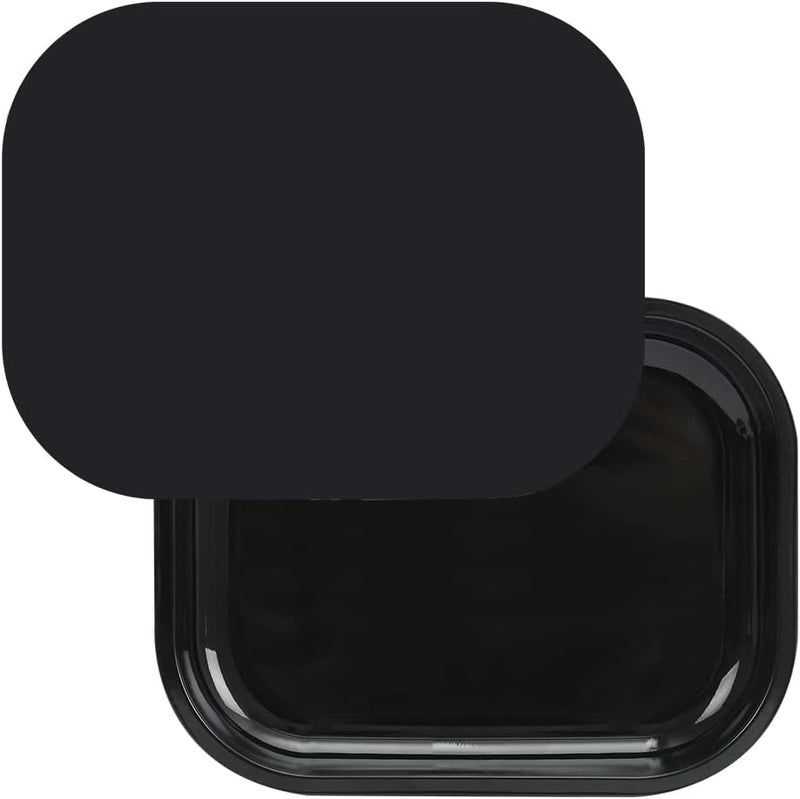 HOKirin Metal Tray with Soft Magnetic Lid,Metal Small Tray with Spill Proof Cover,Cute Black Blank Decorative Tray,Perfect for Home and On-The-Go,7” x 5.5” x 0.6“ - Image 1
